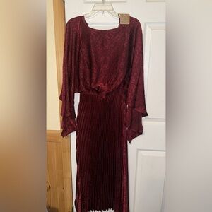 Elegant Burgundy Dress